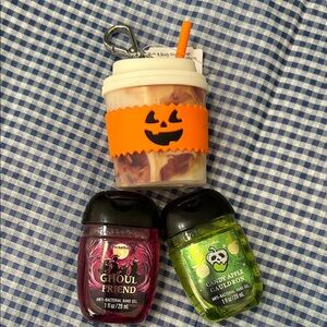 Bath & Body Works Halloween Sanitizer Trio with Pumpkin Holder